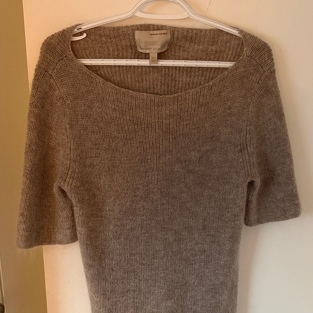 Banana Republic Taupe Crew Neck Sweater